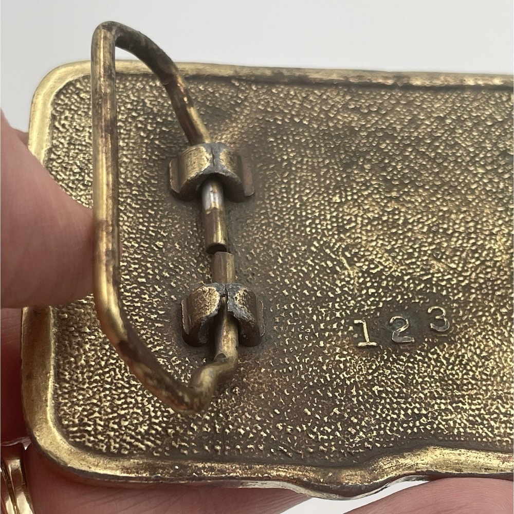 Trans-Am Pontiac Firebird Muscle Car Collectors Vintage Brass Belt Buckle 123 - Picture 7 of 12
